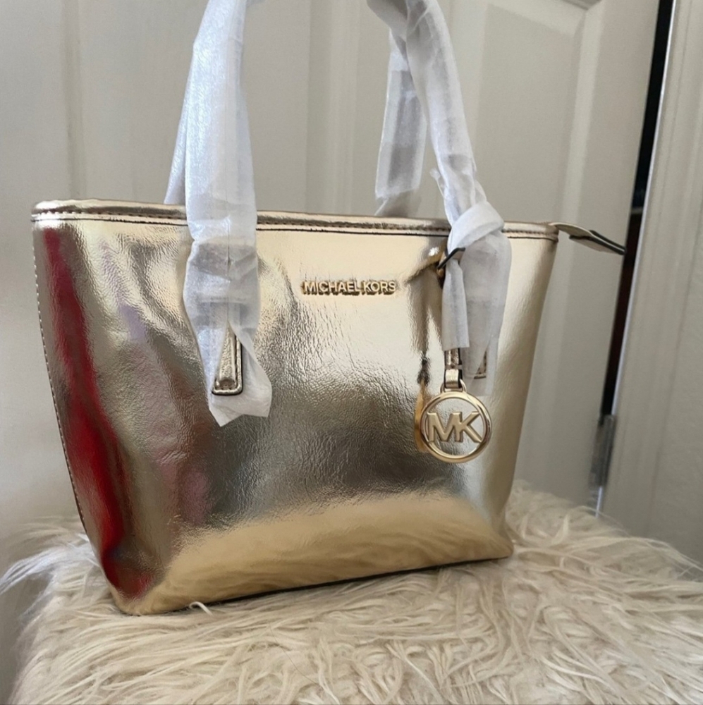 Michael Kors Small Metallic Tote Bag